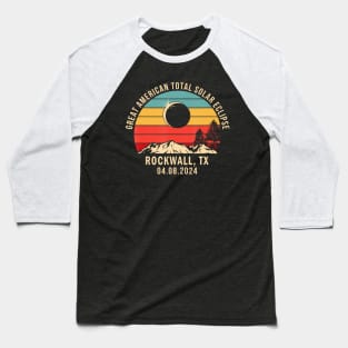 Rockwall Tx Texas Total Solar Eclipse 2024 Baseball T-Shirt